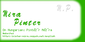 mira pinter business card